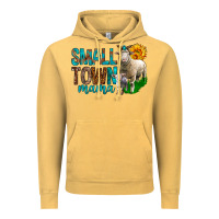 Vintage Mustard Small Town Mama With Sheeps Vintage Hoodie - BundleAndBundleShop