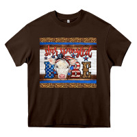 Chocolate Brown Western Star Spangled Baby Cow Heavy Core Tee - LillyAllenDesigns