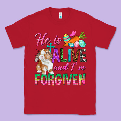 He Is Alive And I'm Forgiven Classic Tee Designed By Bundleandbundleshop
