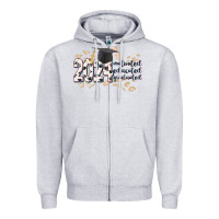 Heather Grey 2024 motivated educated graduated Zipper Hoodie - CowGirlArtShop