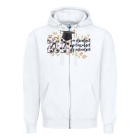 White 2024 motivated educated graduated Zipper Hoodie - CowGirlArtShop
