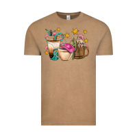 Western Cowgirl Coffee Cup Bbs Vintage Tee | Teevron
