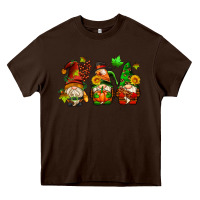 Chocolate Brown fall gnomes with pumpkin pie Heavy Core Tee - AdoDesignShop