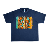 Navy fall pumpkin brushstroke Urban Heavy Tee - BundleAndBundleShop