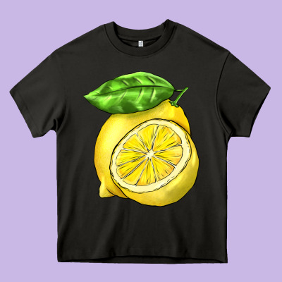 Lemon Heavy Core Tee Designed By Barkaloodesign