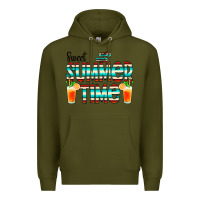 Army Green sweet summer time cocktail Premium Hoodie - CowCowDesign