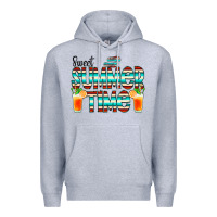 Heather Grey sweet summer time cocktail Premium Hoodie - CowCowDesign