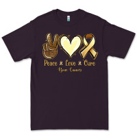 Plum Peace Love Cure Bone Cancer Premium Tee - Jasminsmagicworld