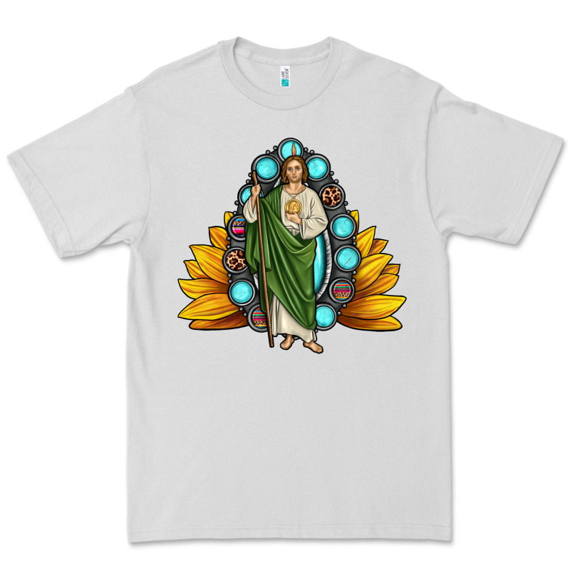San Judas Gemstone Sunflower Premium Tee by JahusDesignShop | Teevron
