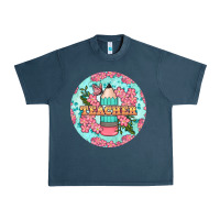 Midnight Navy teacher floral pencil round earring Urban Heavy Tee - BundleAndBundleShop