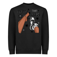 Black I Have Two Moods Black Sneakers Afro Girl Heavyweight Sweatshirt - texasbilliewilder