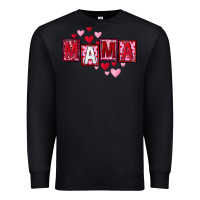Black Mother's Day mama hearts Premium Sweatshirt - FaDigitalArtStudio