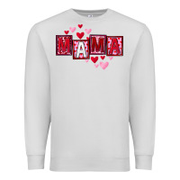 Dove Grey Mother's Day mama hearts Premium Sweatshirt - FaDigitalArtStudio