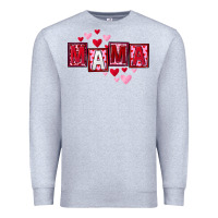 Heather Grey Mother's Day mama hearts Premium Sweatshirt - FaDigitalArtStudio