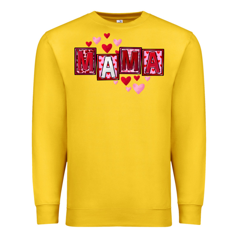 Mother's Day Mama Hearts Premium Sweatshirt by FaDigitalArtStudio | Teevron