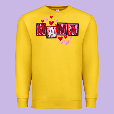 Mother's Day Mama Hearts Premium Sweatshirt Designed By Fadigitalartstudio