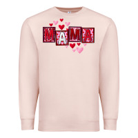 Pale Pink Mother's Day mama hearts Premium Sweatshirt - FaDigitalArtStudio