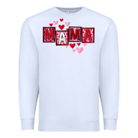 White Mother's Day mama hearts Premium Sweatshirt - FaDigitalArtStudio