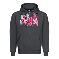 Smoke boo pink pumpkin witch breast cancer Zipper Hoodie - CowGirlArtShop