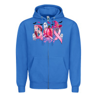 True Royal boo pink pumpkin witch breast cancer Zipper Hoodie - CowGirlArtShop
