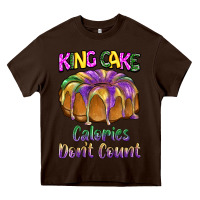 Chocolate Brown mardi gras king cage calories don't count Heavy Core Tee - BarkalooDesign