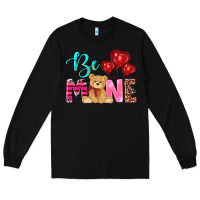 Black valentine's day be mine tedybear Long Sleeve Tee - RanaPortraitStore