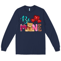 Navy valentine's day be mine tedybear Long Sleeve Tee - RanaPortraitStore