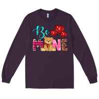 Plum valentine's day be mine tedybear Long Sleeve Tee - RanaPortraitStore