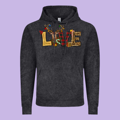 Christmas Reindeer Love Vintage Hoodie Designed By Ranaportraitstore