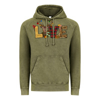 Vintage Olive christmas reindeer love Vintage Hoodie - RanaPortraitStore