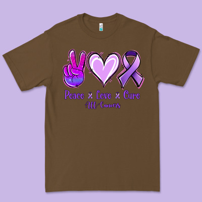 Peace Love Cure All Cancers Premium Tee Designed By Jasminsmagicworld