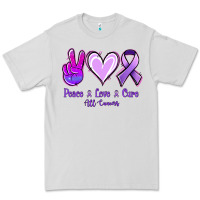Dove Grey Peace Love Cure All Cancers Premium Tee - Jasminsmagicworld