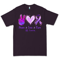 Plum Peace Love Cure All Cancers Premium Tee - Jasminsmagicworld