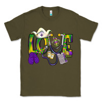 Army Green Mardi Gras Love Nurse Classic Tee - BundleAndBundleShop
