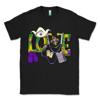 Black Mardi Gras Love Nurse Classic Tee - BundleAndBundleShop
