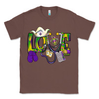 Chestnut Mardi Gras Love Nurse Classic Tee - BundleAndBundleShop