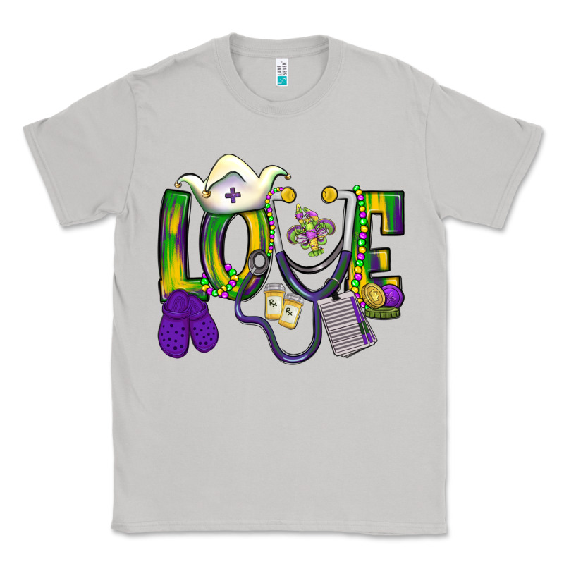 Mardi Gras Love Nurse Classic Tee by BundleAndBundleShop | Teevron