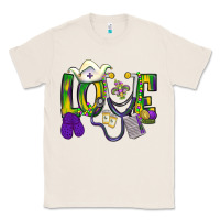 Natural Mardi Gras Love Nurse Classic Tee - BundleAndBundleShop