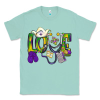 Seafoam Mardi Gras Love Nurse Classic Tee - BundleAndBundleShop