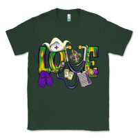 Sports Green Mardi Gras Love Nurse Classic Tee - BundleAndBundleShop