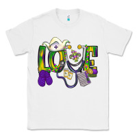 White Mardi Gras Love Nurse Classic Tee - BundleAndBundleShop