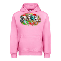 Fuchsia Pink baseball vibes Urban Hoodie - CowhideDigitalArt