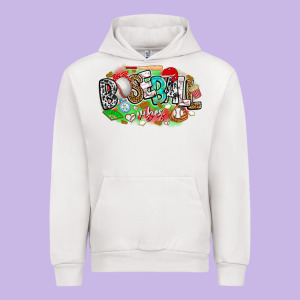Baseball Vibes Urban Hoodie Designed By Cowhidedigitalart