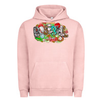 Pigment Salmon baseball vibes Urban Hoodie - CowhideDigitalArt