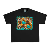 Fall Pumpkin Distressed Background Urban Heavy Tee | Teevron