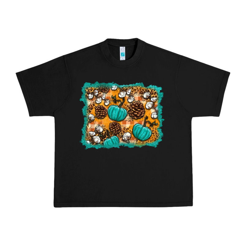 Fall Pumpkin Distressed Background Urban Heavy Tee by BundleAndBundleShop | Teevron