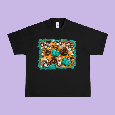 Fall Pumpkin Distressed Background Urban Heavy Tee Designed By Bundleandbundleshop