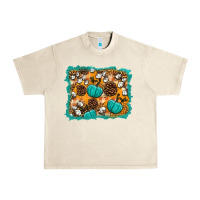 Sandshell fall pumpkin distressed background Urban Heavy Tee - BundleAndBundleShop