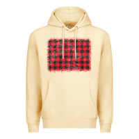 Pina Colada distressed buffalo plaid background Premium Hoodie - CowCowDesign