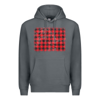 Rock distressed buffalo plaid background Premium Hoodie - CowCowDesign